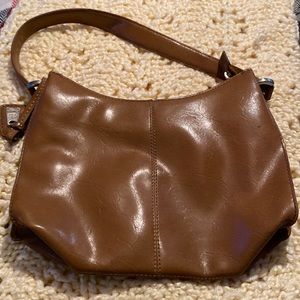 LIZ CLAIBORNE PURSE LIGHT BROWN LEATHER. Used 1 time. so New without tags.